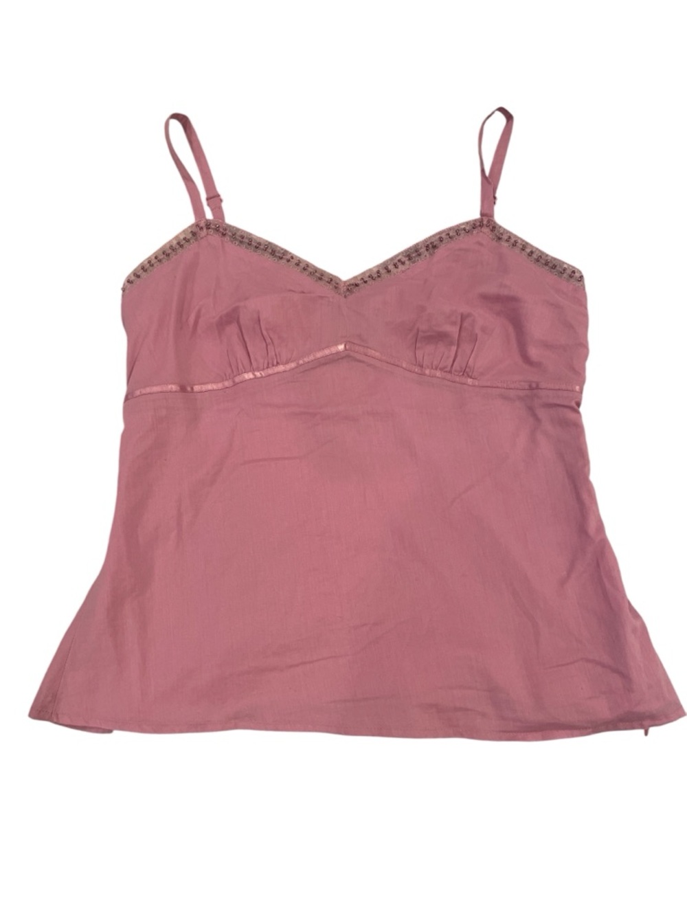 Gap Women’s Halter Spaghetti Straps Cami Top Size Small Lavender Beads & Lace